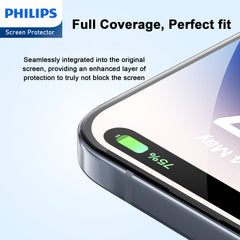 Philips HD Clear Glass Screen Protector Film for iPhone 16 Pro Max Tempered Glass Full Coverage Hardness 9H DLK1215