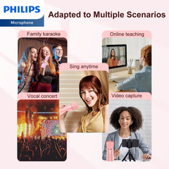 Philips Wireless Bluetooth Microphone for Karaoke with Speaker (DLM9317C)