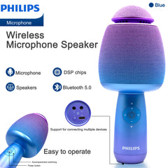 Philips Wireless Bluetooth Microphone for Karaoke with Speaker (DLM9318C)