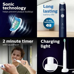 Philips SONICARE 2000 Series Rechargeable Sonic Electric Toothbrush - HX2431/02 (White)