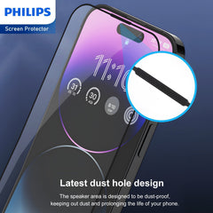 Philips High Transparency Tempered Glass Screen Protector for iPhone 14 Pro DLK1205 - 2 Pack (2 Pcs)