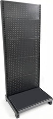 BUCKKO Heavy Duty Wall Panel Display Stand, Retail Rack, Shop Display Rack, with 15 Hooks, Heavy Detachable Rack for Easy Transport and Assembling, Commcercial and retail, for Office/Home (1 set)