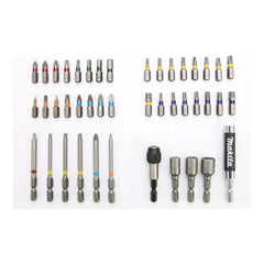 Makita B-55679 43-piece screwdriver set bits storage case Metal Multi-colour