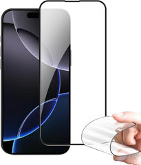 BUCKKO Ceramic Film Screen Protector for iPhone 16 Pro Max, HD Transparent, Anti-Fingerprint, Scratch-Resistant, Full Coverage, No Broken Edges, PET Material, Glossy Finish- 1Pack