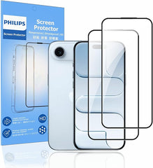 Philips Screen Protector for iPhone Air, Tempered Glass Film with accessories, 9H Hardness, Case-Friendly, 6.5-Inch Display, 2-Pack