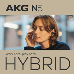 AKG N5 Hybrid - Noise Cancelling Earbuds - Black 1 x TWS Headphone Silicone