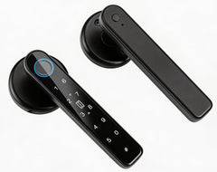 BUCKKO Locks Smart Lock 6 in 1, Fingerprint Door Lock Set, Keyless Entry Door Knob with APP/Code/Keys/Fingerprint, Electronic Keypad Lock Remote APP Control, Reversible Handle