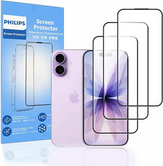 Philips Screen Protector for iPhone 16 Pro /17/17 Pro, Tempered Glass Film with accessories CF 3-Pack