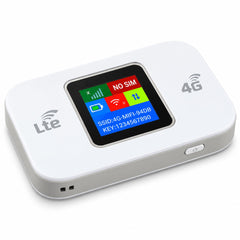 Zonch 4G LTE Pocket WiFi,4G Router with Sim Card Slot,300Mbps High Speed,4G Mobile WiFi Router for Mobile Phone Laptop Tablet white