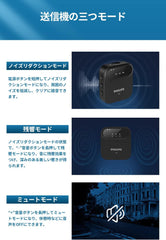 Philips 2.4 Ghz Wireless Microphone, 360 Degree Sound Collecting, Pin Microphone, Ultra Long Distance Transmission, Dsp Noise Canceling, Automatic Pairing, Monitoring Function (1 + 1)