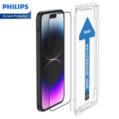 Philips HD Clear Glass Screen Protector Film for iPhone 14 Pro Max Tempered Glass Explosion-proof Nano Coated Filter for iPhone 14 Pro Max【Anti-Oil】【Anti-Shatter】【Anti-Fingerprint】【Full Coverage】【Hardness 9H】 With Auto Alignment Tool Kit