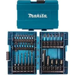 Makita E-06622 Impact Driver Bit Socket Drill Bit Set of 33 Hexagonal Shaft 0.25 inch (6.35 mm) Case Included