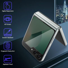 BUCKKO Screen Protector for Samsung Galaxy Z Flip 6 Front Screen 3.4 inches, Shatter Resistance, Tempered Glass Film, Fingerprint ID Compatible, HD Clear, CF 3-Pack