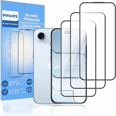 Philips Screen Protector for iPhone Air, Tempered Glass Film with accessories, 9H Hardness, Case-Friendly, 6.5-Inch Display, 3-Pack
