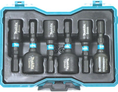 Makita Hex Impact Socket Bit Set 6, 7, 8, 10, 12, 13mm with Magnet 1/4 BLACK Series E-18035 for Impact Driver, etc. [Parallel Import]