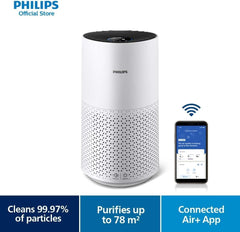 Philips 1000i Series Air Purifier – 78 m² Coverage, 300 m³/h CADR, HEPA & Carbon Filter, Smart Sensor, Ultra-Quiet, Wi-Fi Connected, Air+ App (AC1715/70)