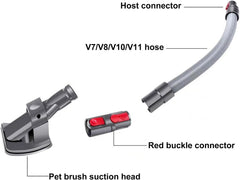 BUCKKO Vacuum Cleaner Adapter Attachment Accessory Pet Brush Hose Converter Connector Tool for Dyson V7/V8/V10/V11/V12/V15