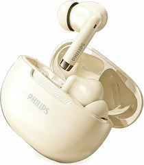 Philips TAT2020 True Wireless Bluetooth 5.4 Earbuds | 20H Total Playtime USB-C Case | Clear Calls w/ENC Noise Cancellation Mic | IPX5 Water Resistant for Sport/Gym/Travel | in-Ear Touch Control-White
