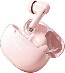 Philips TAT2020 True Wireless Bluetooth 5.4 Earbuds | 20H Total Playtime USB-C Case | Clear Calls w/ENC Noise Cancellation Mic | IPX5 Water Resistant for Sport/Gym/Travel | in-Ear Touch Control-Pink