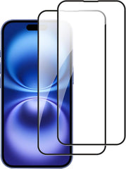 BUCKKO Ceramic Film Screen Protector for iPhone 16, HD Transparent, Anti-Fingerprint, Scratch-Resistant, Full Coverage, No Broken Edges, PET Material, Glossy Finish- 2Pack