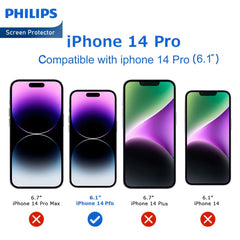 Philips Privacy Tempered Glass Screen Protector for iPhone 14 Pro Max DLK5506 - 2 Pack (2 Pcs)