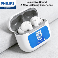 Philips Wireless Bluetooth Headphones Touchscreen-ENC Noise Cancelling Versatile in-Ear Long Battery Life Bluetooth 6.0 IPX7 Waterproof Compatible with iPhone/Samsung/iOS/Android/Tablet