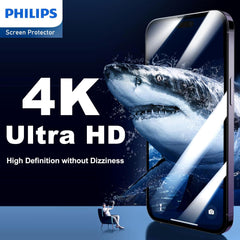 Philips HD Ceramic Screen Protector Film for iPhone 14 Pro, Nano Coated Hydrogel Screen Protector HD Clear Explosion-Proof Film【Anti-Oil】【Anti-Fingerprint】【Full Coverage】【Hardness 9H】【Anti-Shatter】