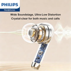 Philips TAT2020 True Wireless Bluetooth 5.4 Earbuds | 20H Total Playtime USB-C Case | Clear Calls w/ENC Noise Cancellation Mic | IPX5 Water Resistant for Sport/Gym/Travel | in-Ear Touch Control