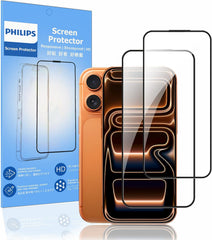 Philips Screen Protector for iPhone 16 Pro Max/ 17 Pro Max, Tempered Glass Film with accessories CF 2-Pack