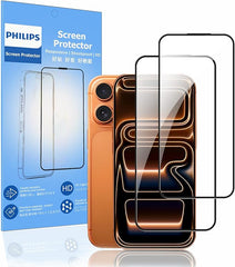 Philips Screen Protector for iPhone 16 Pro Max/ 17 Pro Max, Tempered Glass Film with accessories CF 2-Pack