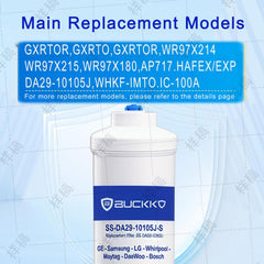 BUCKKO Water Filter Replacement for Samsung DA29-10105J, DA29-10105J HAFEX/EXP, WSF-100, DA99 02131B, EF9603, HAIER LG Fridge Water Filter 1 Pack RWF0300A