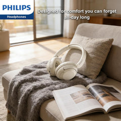 Philips TAH1120 Lightweight On-Ear Wireless Bluetooth Headphones with Passive Noise Isolation - up to 55 Hours Playtime, Clear Calls, Dynamic Bass, 2 Hours USB-C Charging - Black