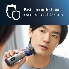 Philips Shaver 3000 Series - Wet & Dry Electric Shaver, PowerCut Blades, SkinGlide Protective Coating, Sensitive Mode, 50 Min. Runtime, Protection Cap, Model S3881/00