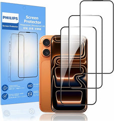 Philips Screen Protector for iPhone 16 Pro Max/ 17 Pro Max, Tempered Glass Film with accessories CF 3-Pack