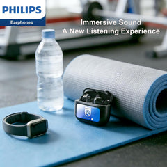 Philips Wireless Bluetooth Headphones Touchscreen-ENC Noise Cancelling Versatile in-Ear Long Battery Life Bluetooth 6.0 IPX7 Waterproof Compatible with iPhone/Samsung/iOS/Android/Tablet