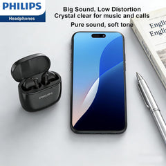 Philips Wireless Earbuds with Hi-Res Audio, Deluxe HS Semi in-Ear Headphones with LDAC, ENC Clear Call, 13mm Large Driver, Game Mode, in-Ear Detection, Total 20H (White)