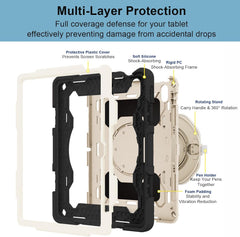 BUCKKO Case for iPad (A16) 11th/10th Generation 11/10.9 inch 2025/2022, Heavy Duty Shockproof Cover with 360° Rotating Handle/Bracket/Pen Holder/Shoulder Strap, Black