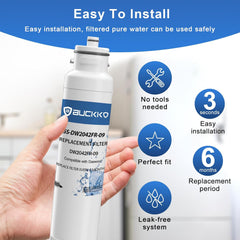 BUCKKO AH-DW2 Compatible Filter for Daewoo Aqua DW2042FR-09 Water Filter, DW2042F-09, FRNY225D2V, FRNY22D2V, FRNY22D2W ice and Water Filter