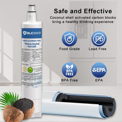 BUCKKO Refrigerator Water Filter 847200, Compatible with Fisher Paykel 847200 Fridge Water Filter External, 847200-WF 847200WF 847200-2 FWC3 EFF-6049A RF522ADUX5 RF522WDRUX5 RF522BRDUB5, 1-Pack