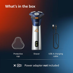 Philips Shaver 3000 Series - Wet & Dry Electric Shaver, PowerCut Blades, SkinGlide Protective Coating, Sensitive Mode, 50 Min. Runtime, Protection Cap, Model S3881/00
