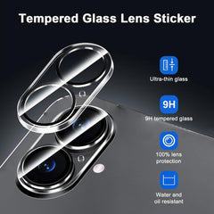 BUCKKO Camera Lens Protector for iPhone 16/16 Plus, HD 360-Degree Protection Tempered Glass drop-proof Screen Protector, Case Friendly No-Bubble HD Clear Camera Lens Screen Protector for iPhone 16 /16 Plus【Anti-Scratch】【Anti-Fingerprint】-1PCS