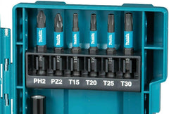 Makita E-06622 Impact Driver Bit Socket Drill Bit Set of 33 Hexagonal Shaft 0.25 inch (6.35 mm) Case Included