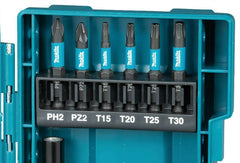 Makita E-06622 Impact Driver Bit Socket Drill Bit Set of 33 Hexagonal Shaft 0.25 inch (6.35 mm) Case Included