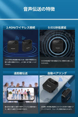 Philips 2.4 Ghz Wireless Microphone, 360 Degree Sound Collecting, Pin Microphone, Ultra Long Distance Transmission, Dsp Noise Canceling, Automatic Pairing, Monitoring Function (1 + 1)