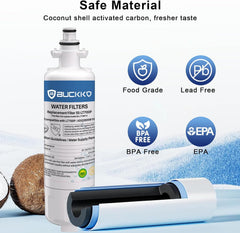 BUCKKO Refrigerator Water Filter and Air Filter Compatible with LG® LT700P®, Kenmore® 9690, 46-9690, ADQ36006102 and LT120F® (1-Pack)