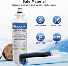 BUCKKO Refrigerator Water Filter and Air Filter Compatible with LG® LT700P®, Kenmore® 9690, 46-9690, ADQ36006102 and LT120F® (1-Pack)