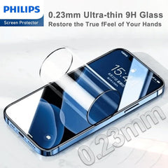 Philips HD Ceramic Screen Protector Film for iPhone 14 Pro, Nano Coated Hydrogel Screen Protector HD Clear Explosion-Proof Film【Anti-Oil】【Anti-Fingerprint】【Full Coverage】【Hardness 9H】【Anti-Shatter】
