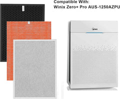 BUCKKO Replacement True HEPA Filter Set Compatible with Winix Zero+ PRO 5-Stage Air Purifier (AUS-1250AZPU),Filter GJ & Filter