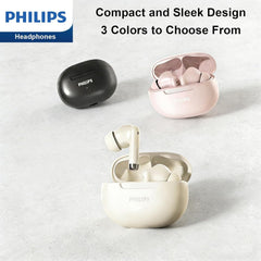 Philips TAT2020 True Wireless Bluetooth 5.4 Earbuds | 20H Total Playtime USB-C Case | Clear Calls w/ENC Noise Cancellation Mic | IPX5 Water Resistant for Sport/Gym/Travel | in-Ear Touch Control-Pink