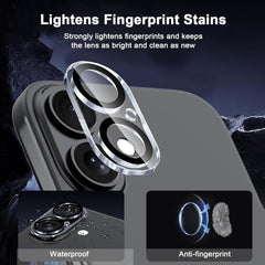BUCKKO Camera Lens Protector for iPhone 16/16 Plus, HD 360-Degree Protection Tempered Glass drop-proof Screen Protector, Case Friendly No-Bubble HD Clear Camera Lens Screen Protector for iPhone 16 /16 Plus【Anti-Scratch】【Anti-Fingerprint】-1PCS